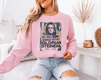 Her Voice Changed History Gloria Steinem Shirt, Gift For Women's Rights Memorial TShirt, Activist Icon Graphic Tee
