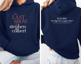 Camiseta de Stephen Colbert The Last Show 2026, regalo de Late Show Night TV, camiseta gráfica famosa, TV 2Side The Night The Laughter Died, camiseta unisex