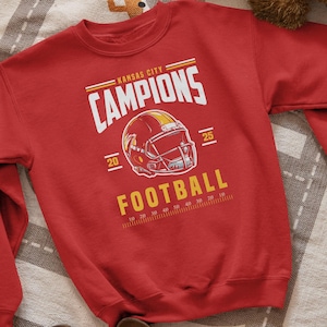 Kansas City The 2025 Football Champions, Kansas Champs Tribute Tee, Football Inspired, LIX Champions, Available in Youth Sizes
