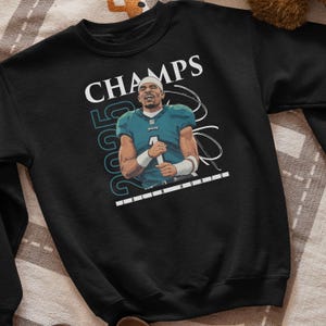 Hurts Champion Design Star Player Support, Philadelphia CHAMPIONS Tribute Design, Philly Fans Tee, Football Fans Gift