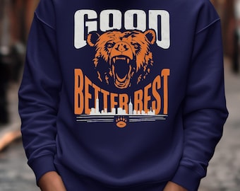 Good Better Best Football Inspired Personalized Design, Grizzly Bear Roar Tribute Graphic Tee, Custom Gift For Sports Fans Unisex T-Shirt