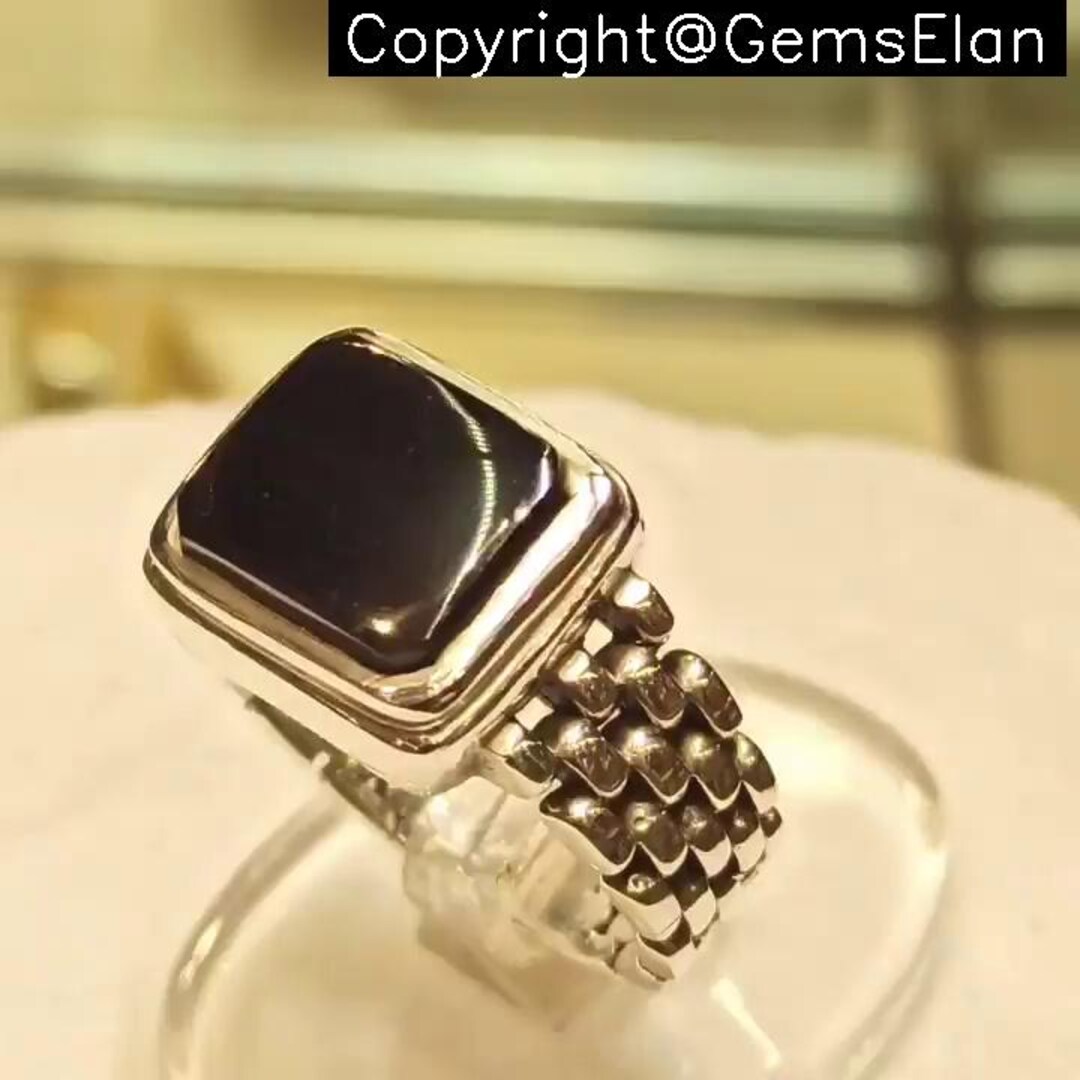 Real Indian Black Agate Ring | Genuine Kala Hakik | Handcrafted Silver ...