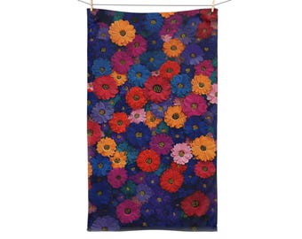 Toalla de manos con flores coloridas Toalla de manos con flores Decoración floral para el hogar Decoración floral para la cocina Decoración floral para el baño Decoración floral para el hogar