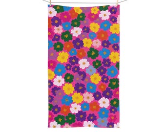 Toalla de mano con flores Toalla de mano con flores Decoración floral para el hogar Decoración floral para la cocina Decoración floral para el baño Decoración floral para el hogar Presente al propietario de la casa