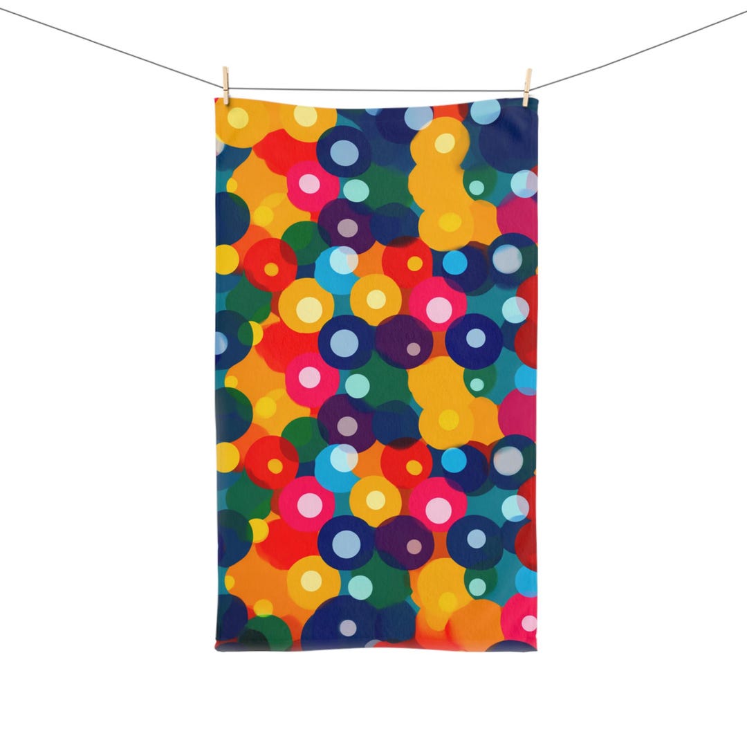 Colorful Hand Towel Polka Dotted Hand Towel Polka Dotted Home Decor ...