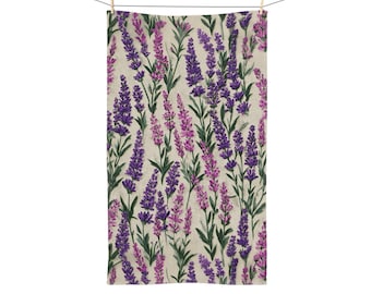 Toalla de mano de lavanda Decoración floral para el hogar Decoración floral para el hogar Decoración floral para la cocina Decoración floral para el baño Decoración floral para el hogar