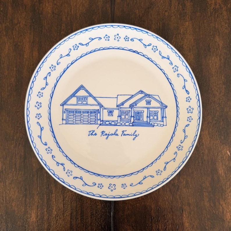Personalized House Plate - Etsy