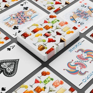 Conjunto elegante de cartas de pôquer - perfeito para noites de jogos, presente para jogadores, baralho colecionável, decoração exclusiva para casa, acessórios de entretenimento