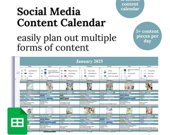 Contentkalender, contentplanner, socialmediaplanner, marketingkalender, taaktracker, digitale planner, maandplanner, marketingplan