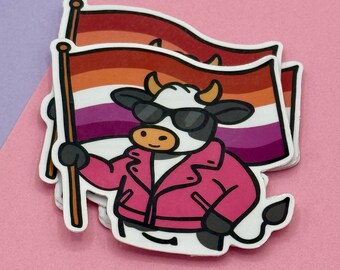 Adesivos Lésbicos - Direitos LGBTQ+ - Adesivos de Vinil Impermeáveis - Solidariedade LGBTQ+ - 1 Unidade