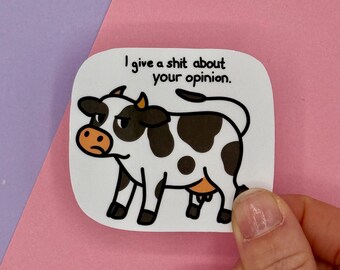 Eu não dou a mínima - Adesivo de vinil engraçado e sarcástico para laptop - 1 peça