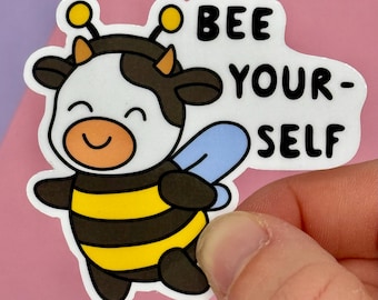 Adesivo "Seja Você Mesmo" - Adesivo Motivacional em Vinil - Adesivo em Vinil Resistente à Água - 1 Unidade - Solidariedade