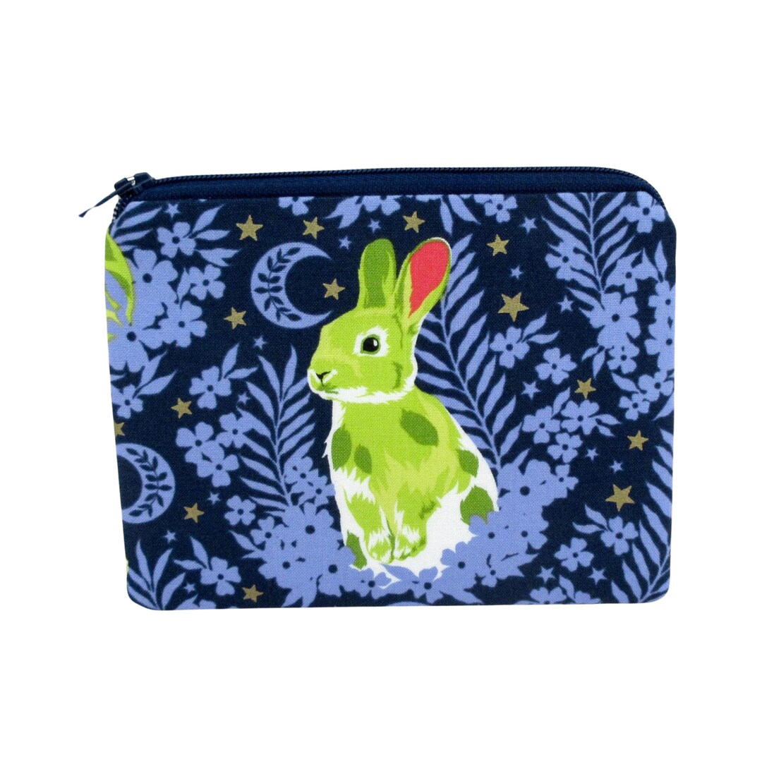 Tula Pink Rabbit Rabbit Zipper Pouch, Hop to It Besties by Tula Pink, Small Coin Purse ...