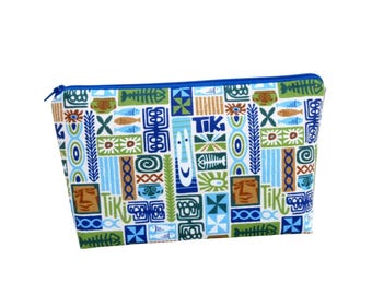 Tiki Lounge Icons Make-up Bag, Cosmetic Bag, Retro Zipper Pouch