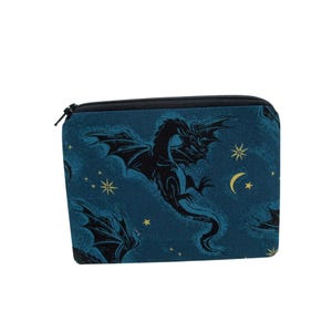 Fireglow Dragon Zip Pouch, Small Zippered Bag