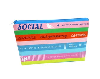 Notions Zipper Pouch, Selvedge Magic Ruby Star Society Bag, Sewing Supplies Bag