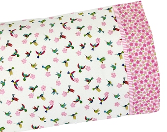 Pillow Case, Hummingbird Hibiscus Dreams Pillowcase, Standard Bed Pillowcase