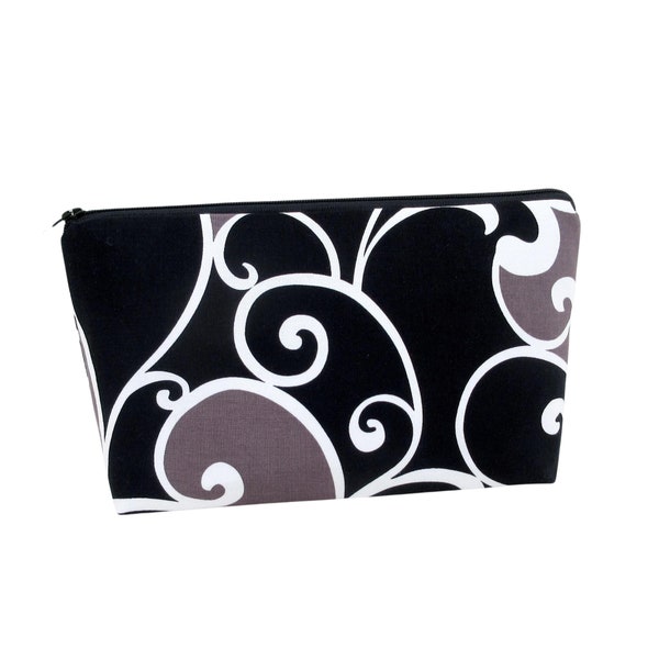 Cosmetic Zipper Pouch, Mud Surf Swirls, Make Up Bag