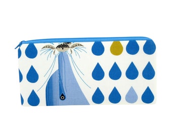 Dolphin Pencil Pouch Zippered, Charley Harper Dolfun Zipper Bag