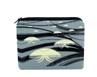 Jellyfish Zipper Pouch, Moon Jellies, Charley Harper Coastal Bag