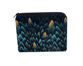 Dragon Scales Pouch, Fireglow Small Zippered Bag