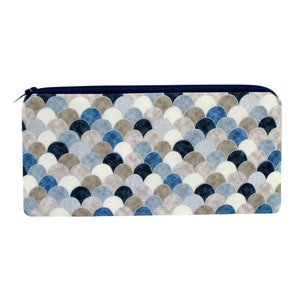 Zippered Pencil Pouch, Mermaid Scales Zipper Bag