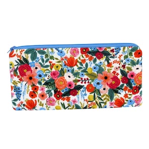 Floral Zippered Pen and Pencil Pouch, Wildwood Garden Party Zipper Bag, Rifle Paper Company