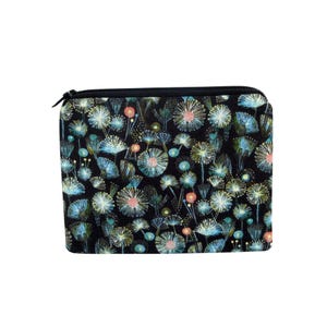 Small Zipper Pouch, Dandelions at Dusk Coin Purse