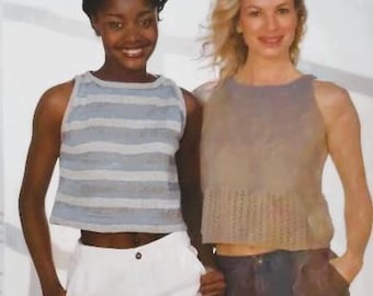 Knit Crop Tank Top Pattern: Women's Sleeveless Design (PDF Pattern)