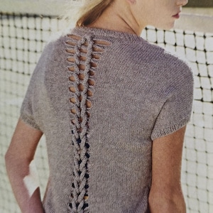 Women&#39;s Braided Summer Cardigan Instant Download Knitting Pattern PDF cropped bolero top 1PLY sport weight 36-50&quot; bust