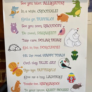 Póster infantil: Hasta luego, póster de cocodrilo de WVP