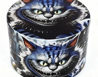 2 Inch (50mm) Cat Herb Grinder, 4-Layer Magnetic Metal Spice & Tobacco Crusher, Pepper Mill, Kitchen Tool | Gift for Men, Women, Smokers
