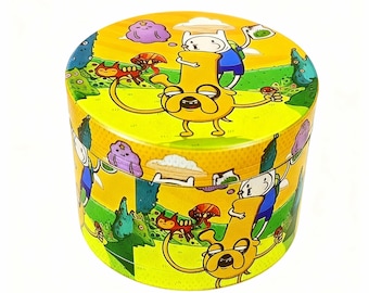 2" 50mm Cartoon Herb Grinder | Magnetic Metal 4-Layer Spice & Tobacco Crusher, Pepper Mill, Kitchen Tool | Gift for Men, Women, Smokers