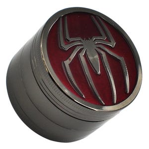 Spider Grinder 50 mm - Gewürzmühle aus 4-lagigem Metall | Handfräser | Schwarz und Gold | Geschenk für Männer, Frauen, Raucher