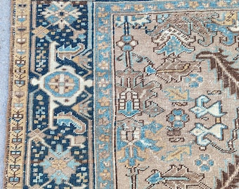 7 x 10 Heriz-tapijt, Karaja-tapijt 7 x 10, Serapi-tapijt, antiek tapijt 7 x 10 woonkamer, natuurlijk vintage tapijt 7 x 10, Turks 7 x 10 oosters tapijt