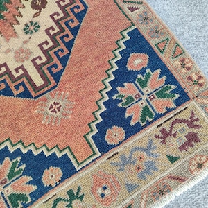 2x4 rug runner, Skinny Antique rug 2x4, Turkish rug 2x4, Vintage rug 2x4, Oushak rug 2x4, Doormat rug 2x4, Bath mat rug 2x4, Herki rug 2x4
