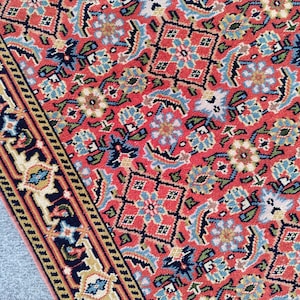2.7 x 11 ft herki rug, Red rug runner 3x11 vintage, Persian 3x11 heriz rug runner, Turkish 3x11 oushak runner, Vibrant runner rug 11 feet