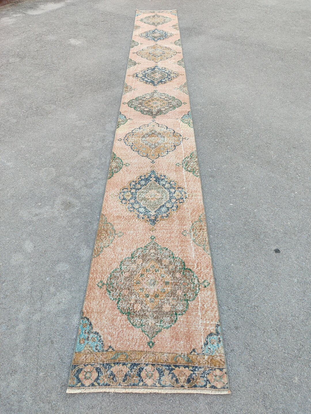 20 Foot Runner Rug Extra Long, Stair Rug Runner, Vintage 3x20 Oushak ...