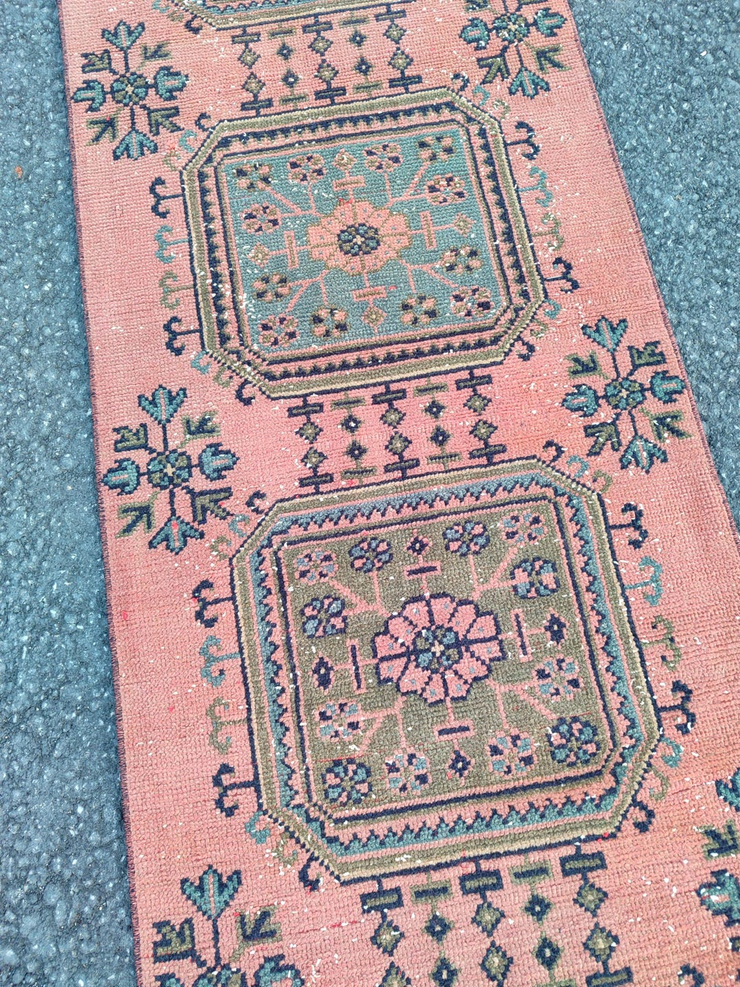 20 Feet Long Runner Turkish Oushak: Vintage Handmade Oushak Extra Very ...