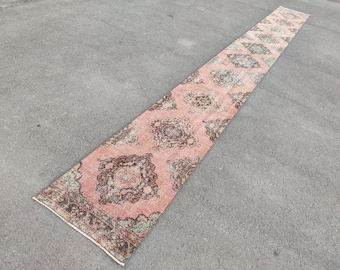 Tapis de couloir extra long de 7 mètres, tapis d'escalier, tapis de couloir tribal Heriz, long tapis de couloir en laine, très long tapis de couloir turc