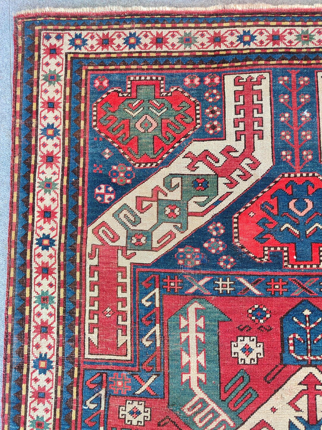 Crazy! 5x8 Antique Azerbaijan Rug, Old Caucasian Kazak Rug