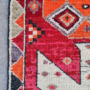 Rare 3x12 Herki runner, Heriz runner rug 3x12 vintage, Antique 3x12 turkish runner, Afghan rug 3x12, Persian runner rug, Oushak rug 3x12 ft