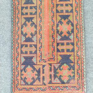 2x11 rug runner, Skinny rug runner, Turkish runner 2x11, Vintage runner 2x11, Oushak runner 2x11, Narrow runner rug, Patchwork runner rug