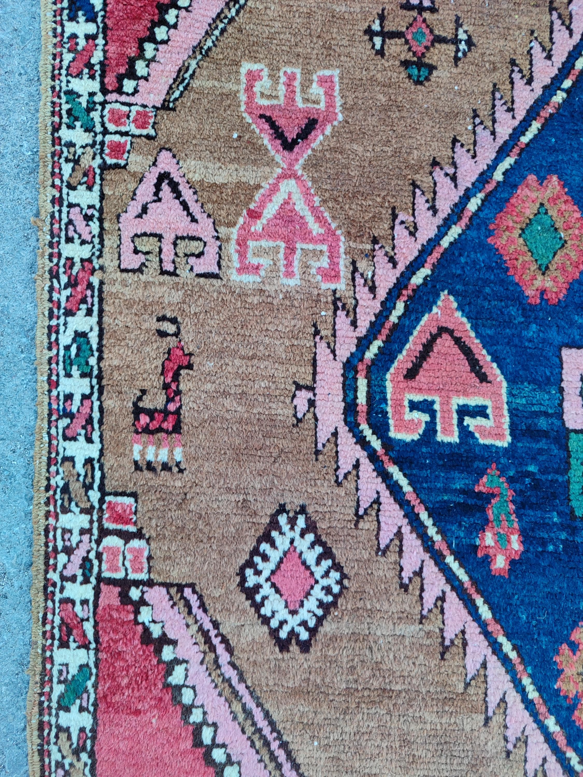 3.8 X 9 Ft, Persian Runner 4x9, Antique Heriz Rug Runner 4x9, Serapi ...