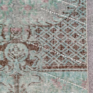 Blauer Läufer 70x200, Türkischer Läufer 70x200, Vintage Läufer, Oushak Läufer 7x2, Schmaler Läufer, Persischer Läufer