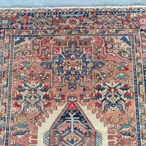 Antique 4x6 Heriz rug, Persian rug 4x6, Malayer rug 4x6 vintage, Afghan rug, Oriental rug, Turkish 4x6 Oushak rug, Bedroom rug, Furniture