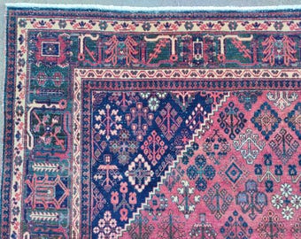 8x11 Heriz rug Antique, Oversize Persian rug 8x11, Serapi area rug 8x11 vintage, Oriental rug, Turkish 8x11 Oushak rug, Living room rug 8x11