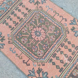 2x16 runner rug, Extra long runner for hallway, Persian Heriz runner rug 2x16, Turkish 2x16 oushak runner, Long runner vintage, Herki rug
