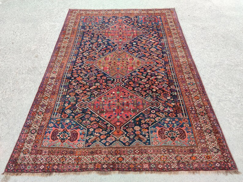 8x10 Heriz area rug, Oversize Persian rug 8x10, Serapi rug, Antique 8x10 living room rug, Oriental rug 8x10 vintage, Mahal rug, Furniture image 2