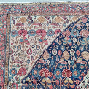 10x12 Persian Bibikabad rug, Oversize antique rug 10x12, Serapi rug, Heriz area rug 10x12 vintage, Colorful 10x13 oriental rug, Furniture